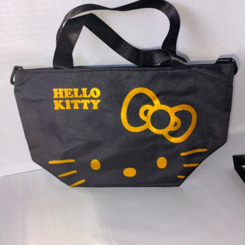 NWT Hello Kitty Black/Gold Satchel/Crossbody